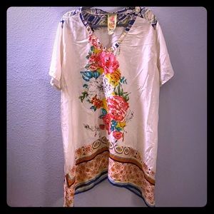 Johnny Was 100% Silk Tunic